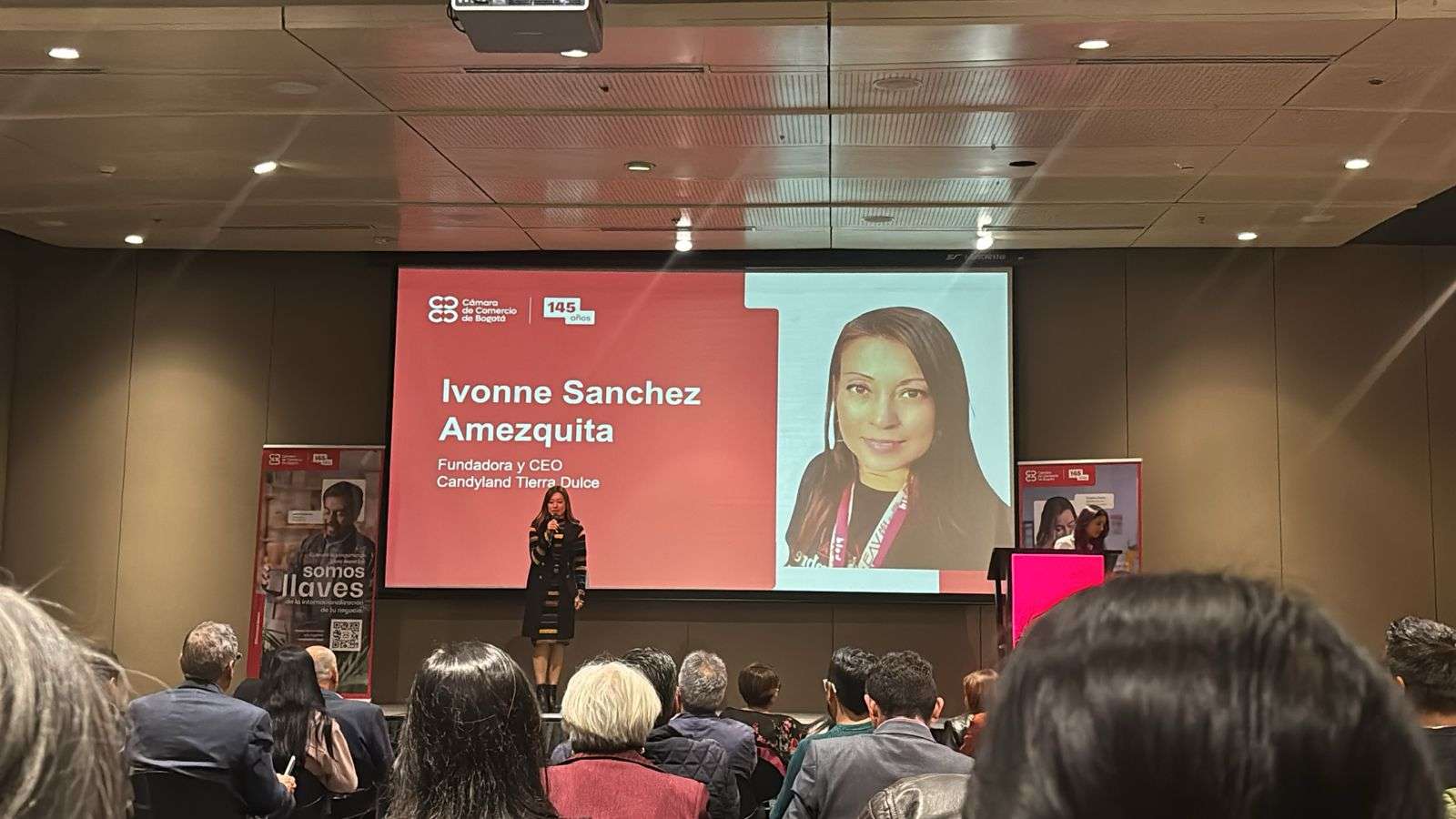 Presentación Ivonne Sánchez fundadora Candyland  evento Cámara de Comercio de Bogotá